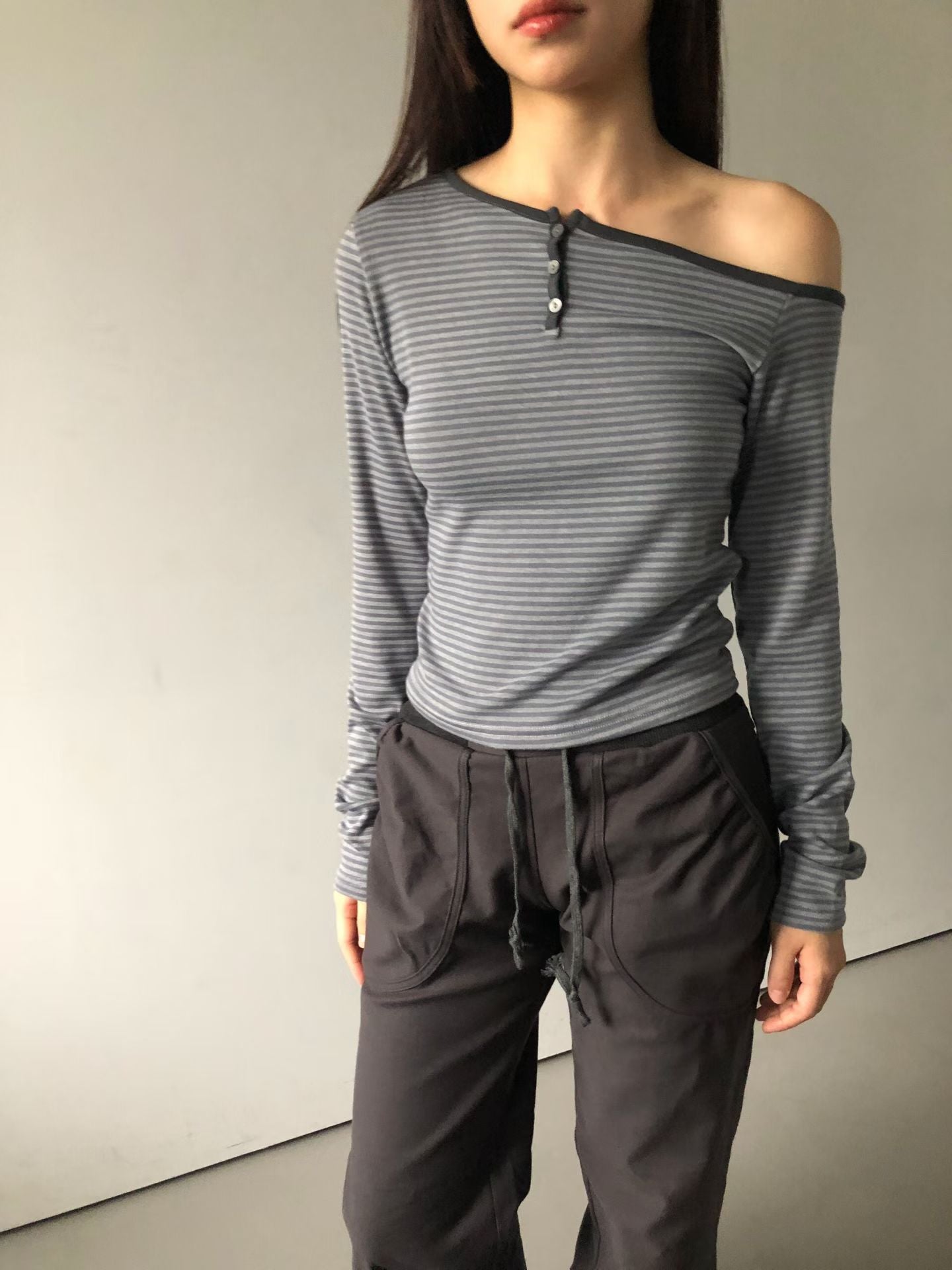 Striped Unregular tee