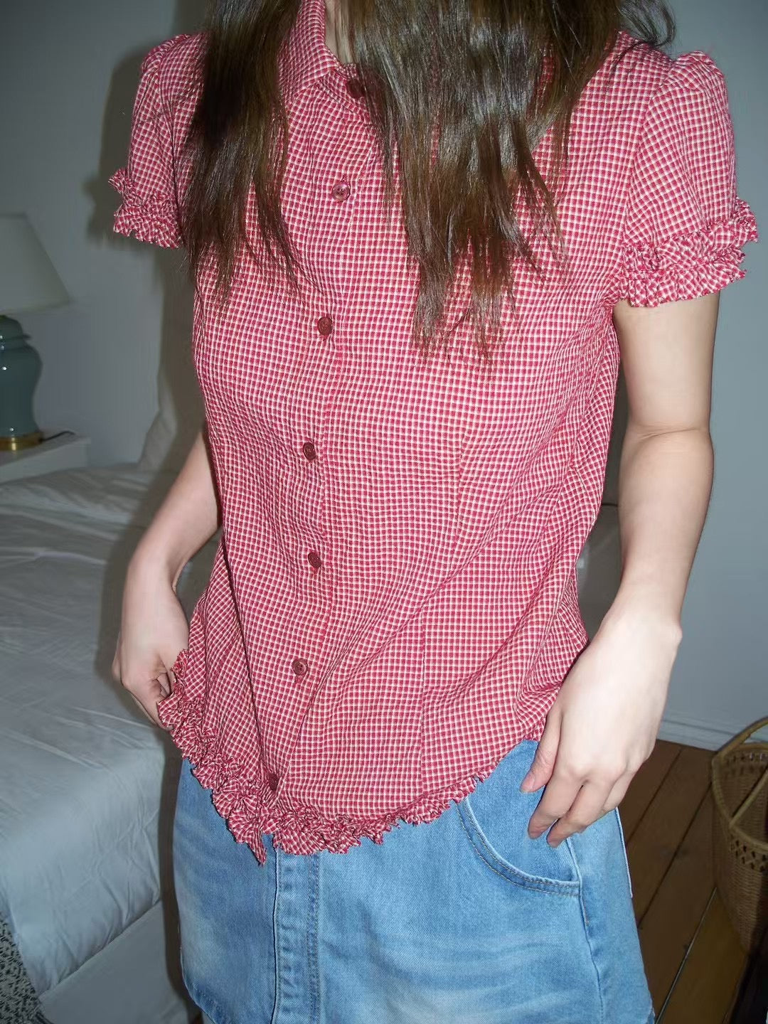 Ruffle leng shirts