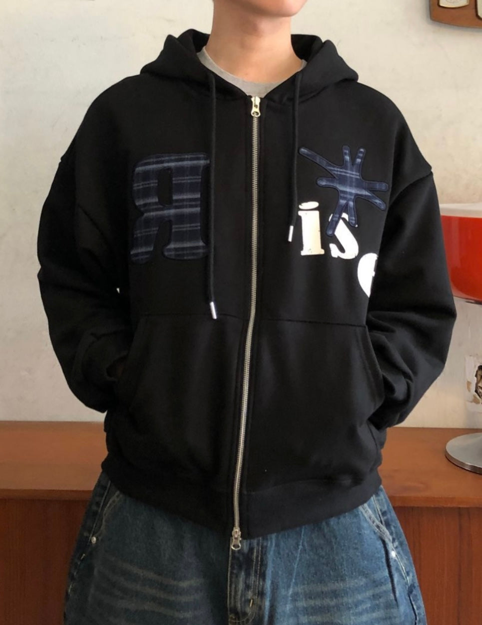 Unisex  rise checked jacket