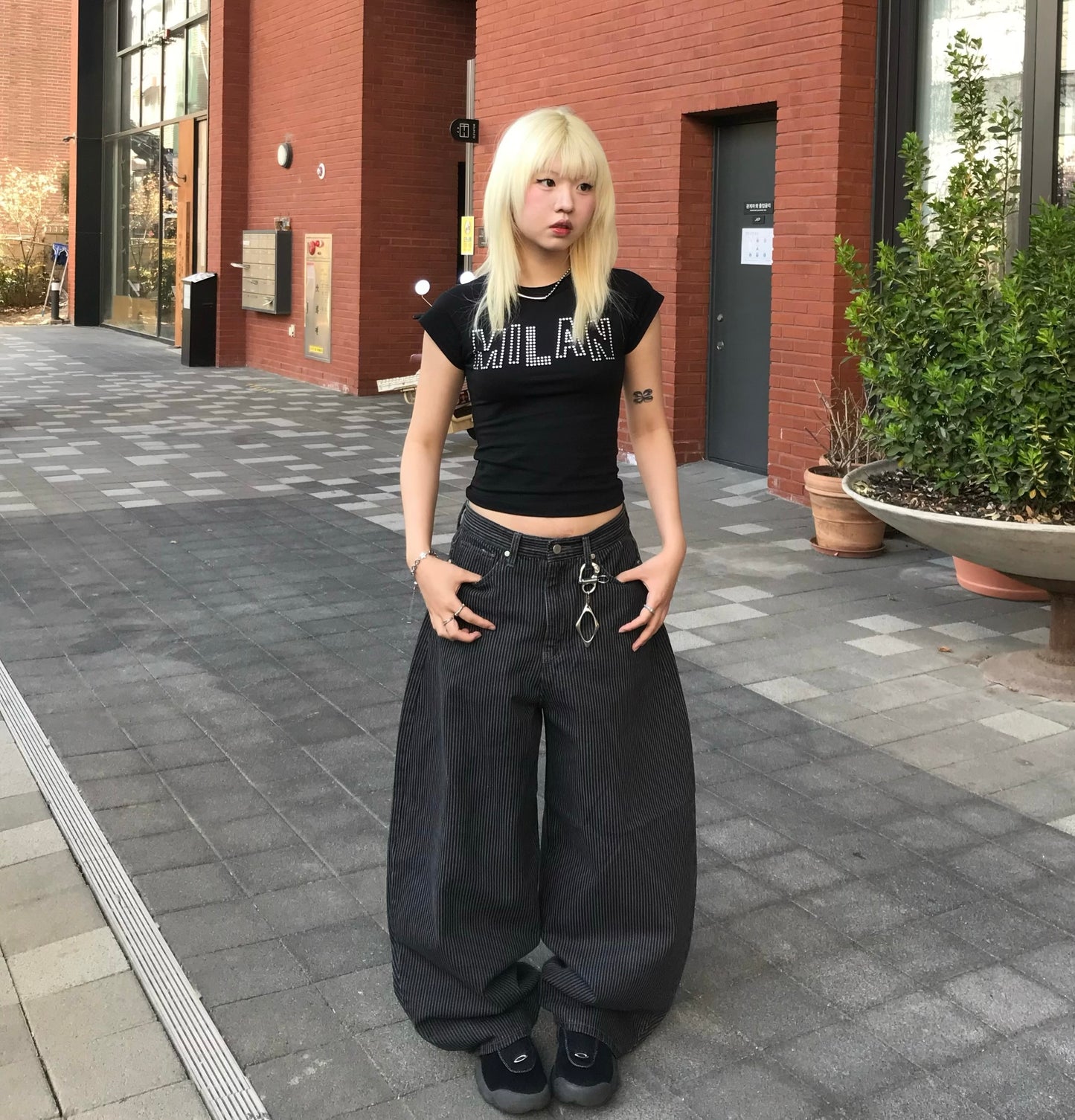 Unisex perfect striped pants