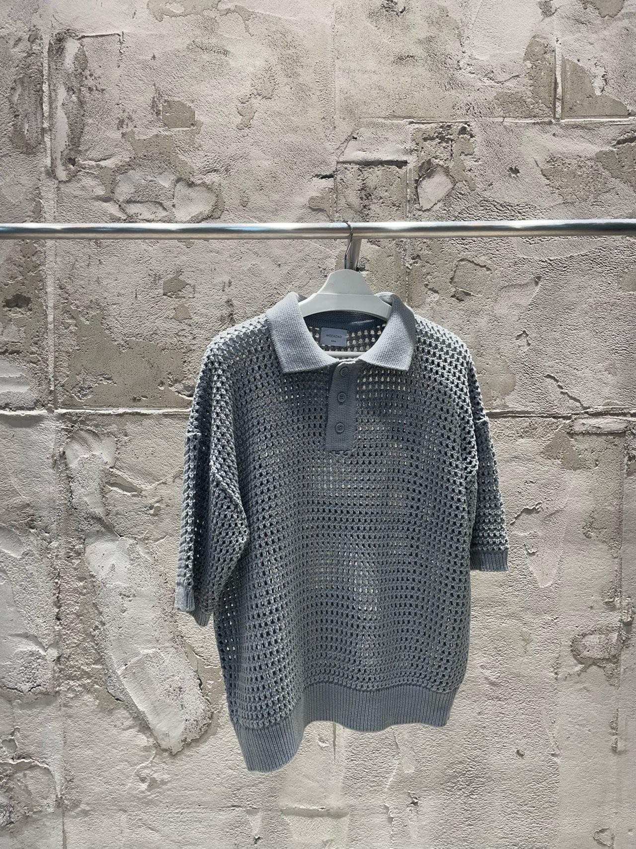 Unisex net polo top