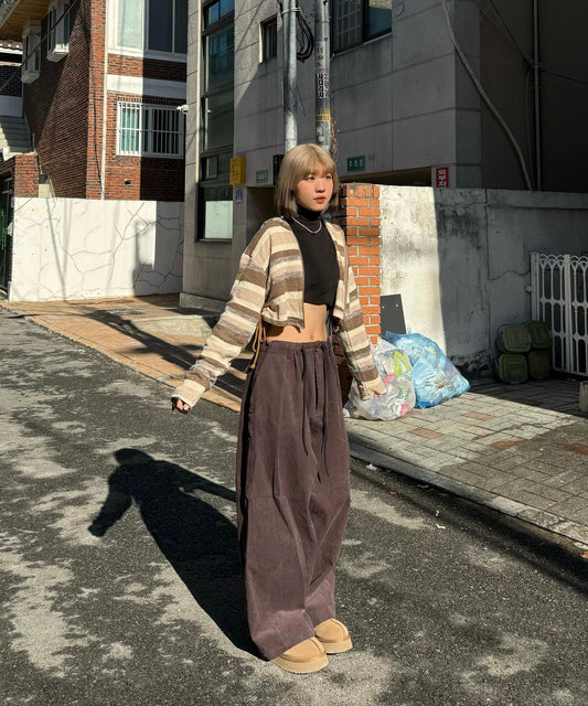 Striped crop jacket