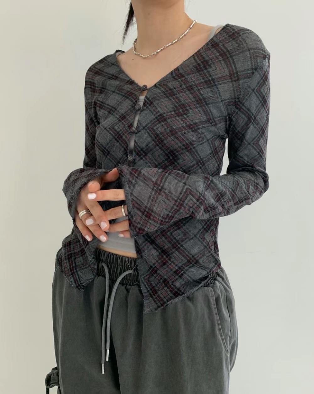 Vintage checked top